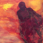 Mixed Media on wood painting of a storm
