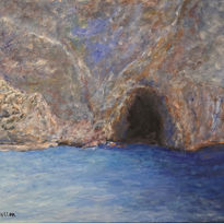 The Mediterranean sea off Mallorca, a cave