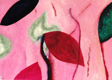 abstract floral oil paintings by Mallorca artist Stephia Claisse Gonzales. Contact sharon@artistsofmallorca.com to buy art or contact the artist directly