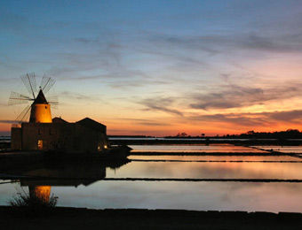 Saline trapani tramonto