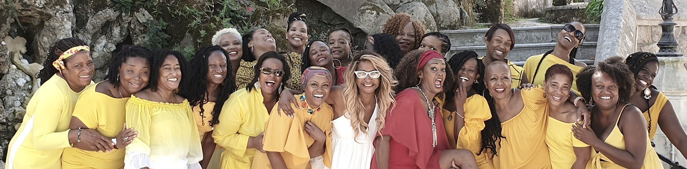 Group of African American women on tour in Portugal