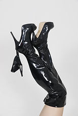 PVC boots & thong 