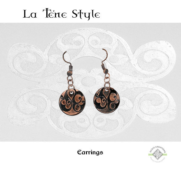 Celtic Earrings, La Téne Style
