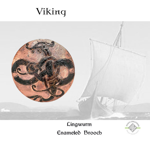 Viking Brooch, Lindwurm Pin