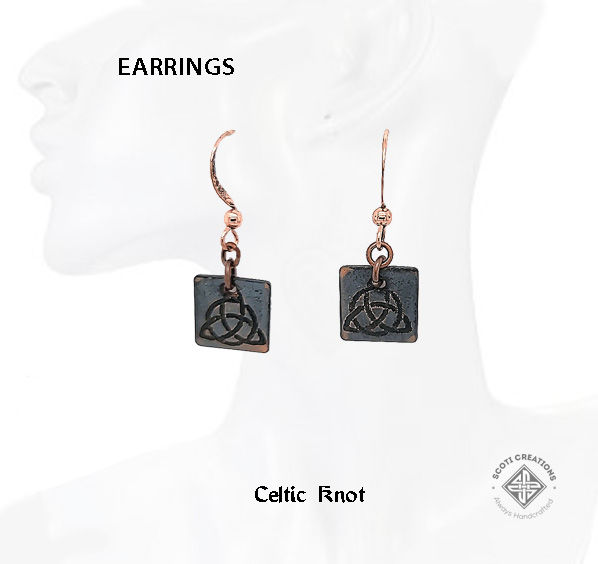 Celtic Earrings, Trinity Knot