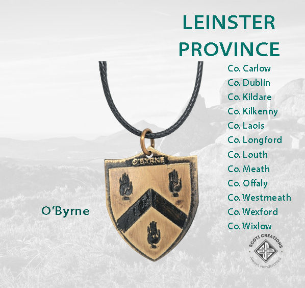 O'Byrne Irish Family Coat of Arms Necklace