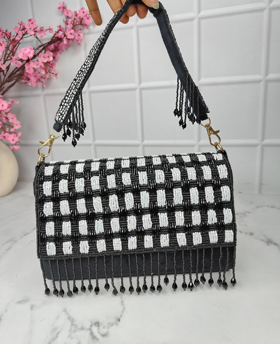 Thumbnail: Flap heavy embroidered bag