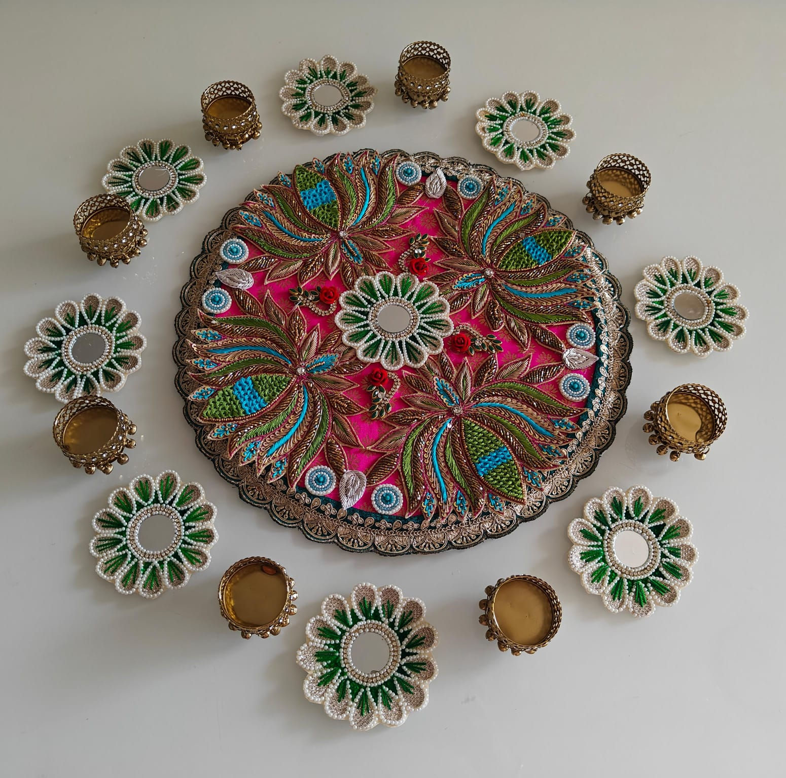 Lotus with french knots