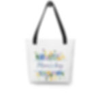 MUM Tote Bag in mauve and yellow floral Mother's Day Birthday gift present