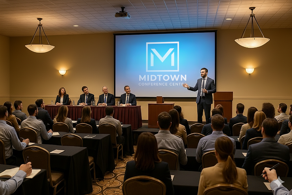 Classrom-style meeting at the Midtown Conference Center in Grand Island