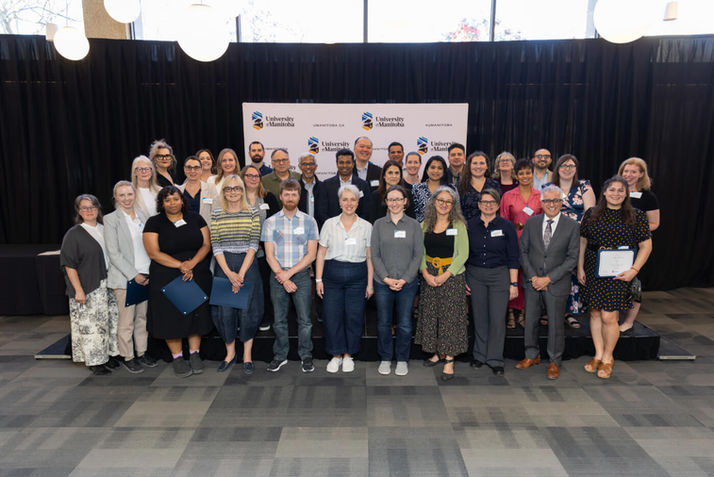Group photo of University of Manitoba faculty, including PaleoSed+ profs Kirstin Brink and Paul Durkin