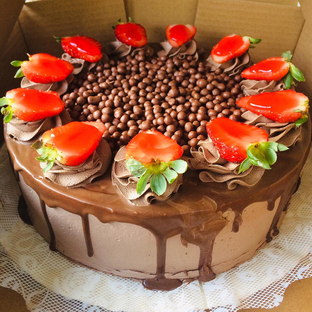 Morango com chocolate