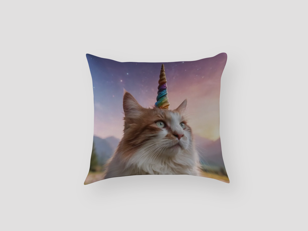 כיסוי לכרית דיוקן חד קרן מותאם אישית לחיית המחמד שלכם