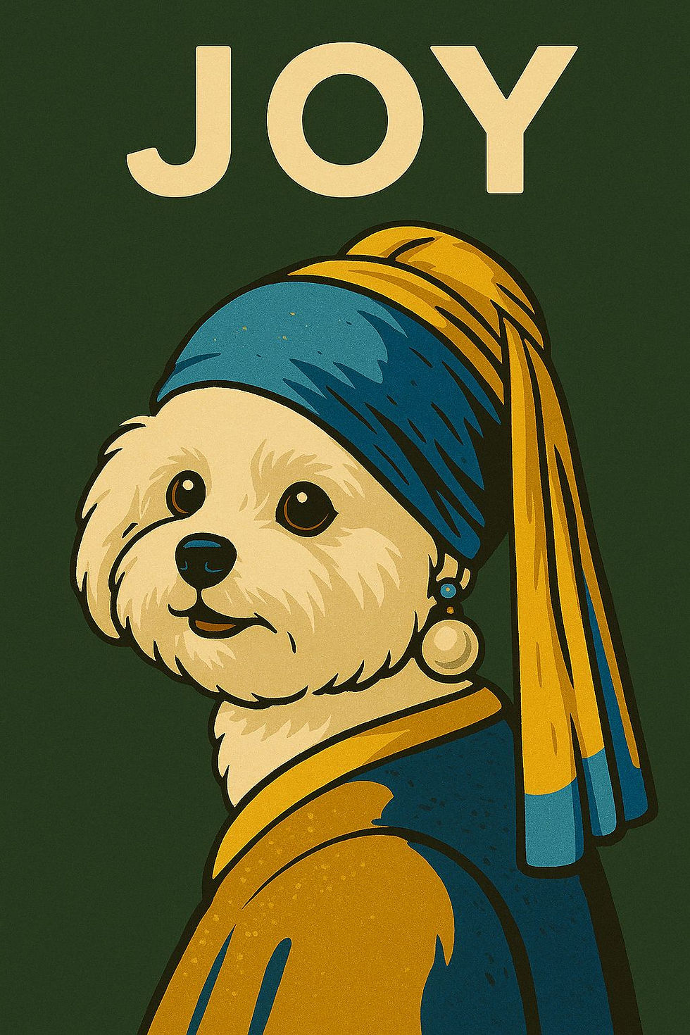 תמונה ממוזערת: קנבס איור עגיל הפנינה