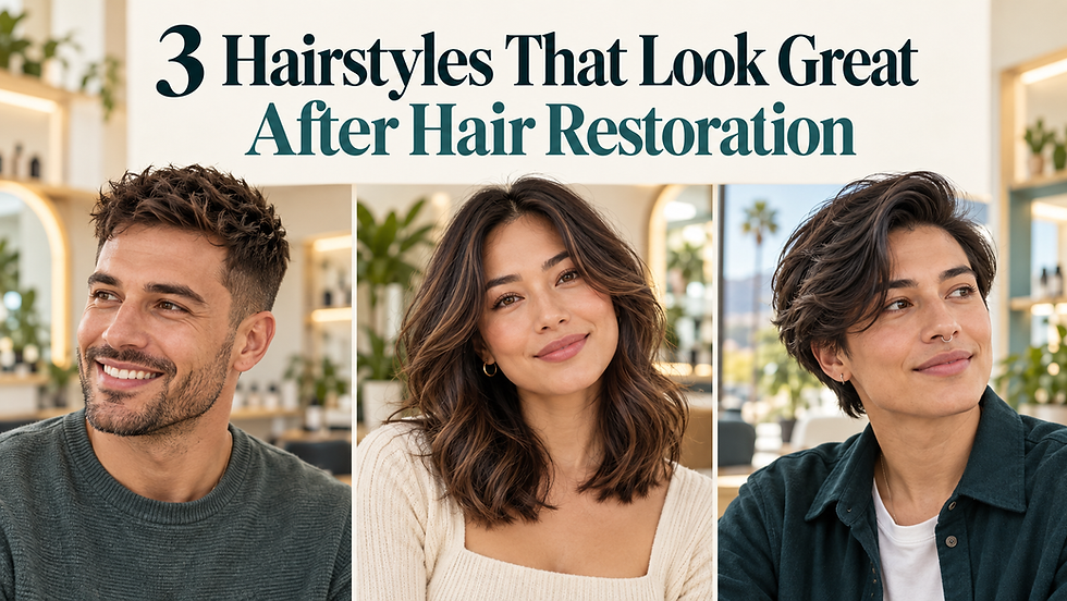3 hairstyles that look great after a hair restoration