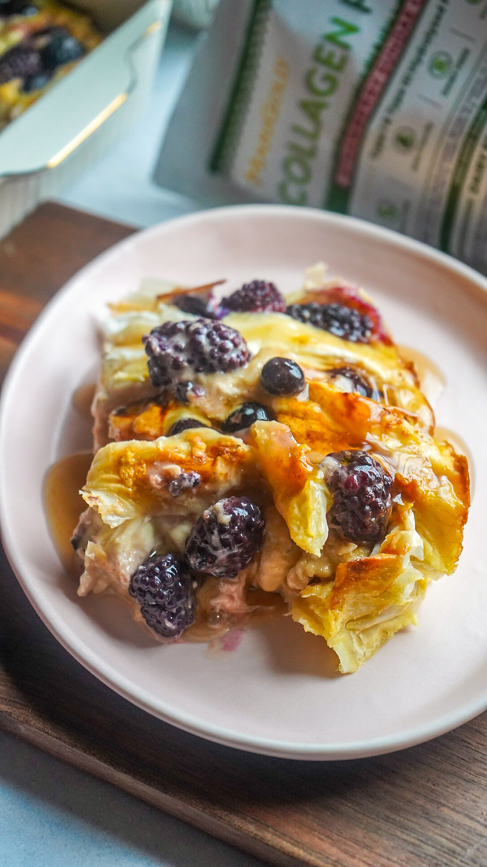 Berry Sundae Phyllo Dough Breakfast Bake