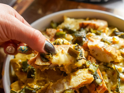 Poblano Pepper Creamy Nachos