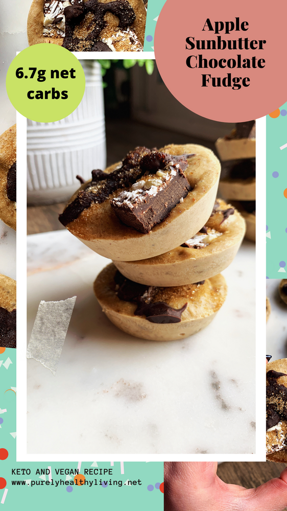 Apple Sunbutter Chocolate Fudge (Vegan, Keto)
