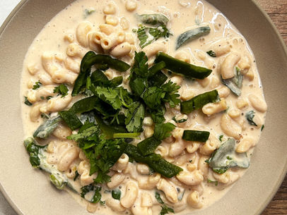 Poblano Creamy Lupini Pasta