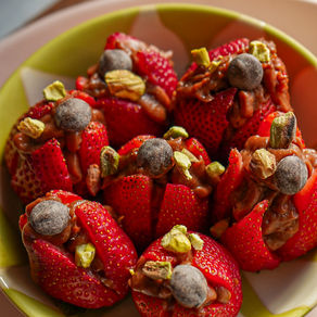 Protein Stuffed Strawberries