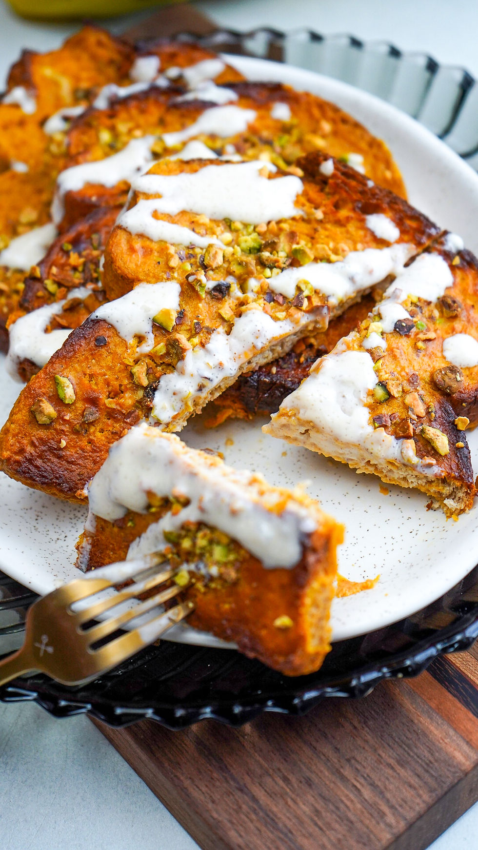 Pistachio Crusted Pumpkin Spice French Toast