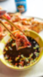 Salmon Ginger Dumplings with Pineapple Aminos Sauce