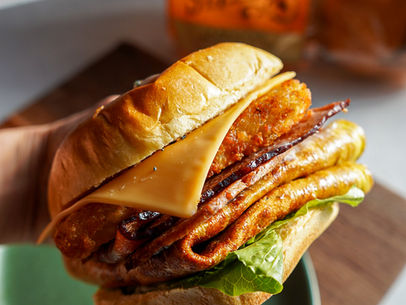 Everything Bagel Breakfast Burger