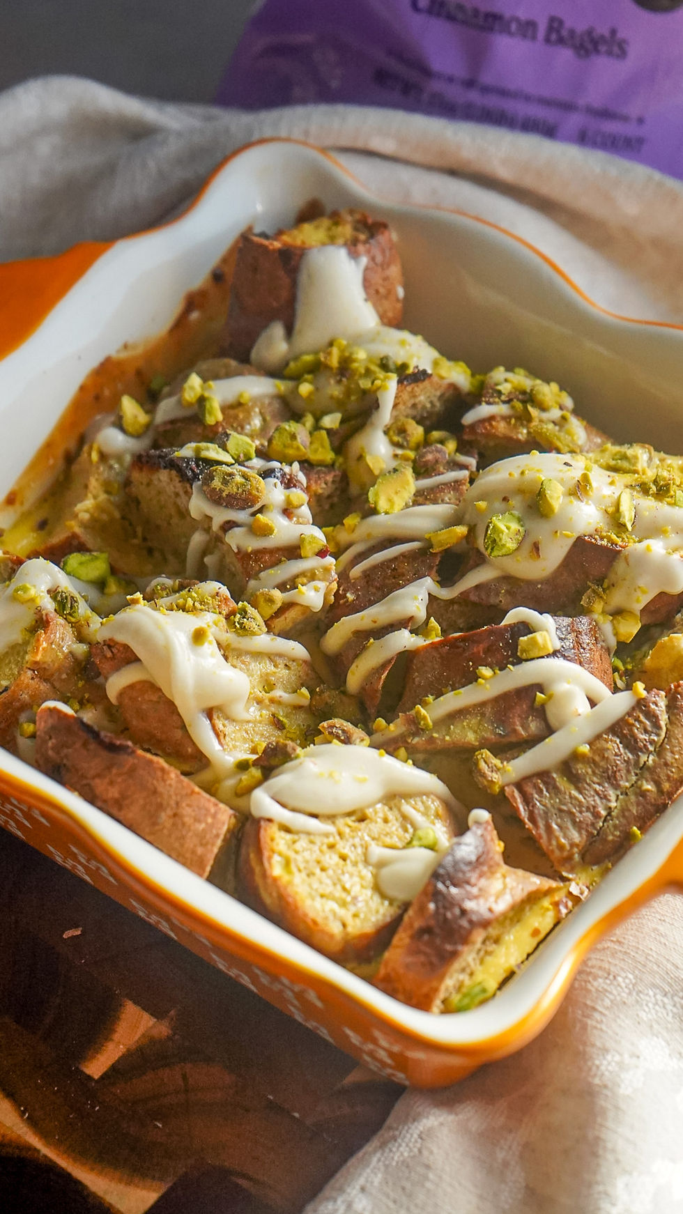 Pistachio Cheesecake Casserole