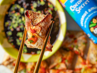 Salmon Ginger Dumplings with Pineapple Aminos Sauce