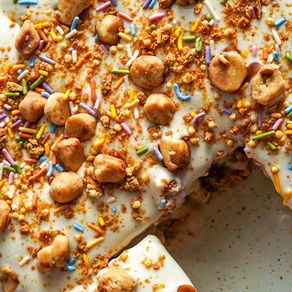 Peanut Butter Cookie Dough Birthday Cake