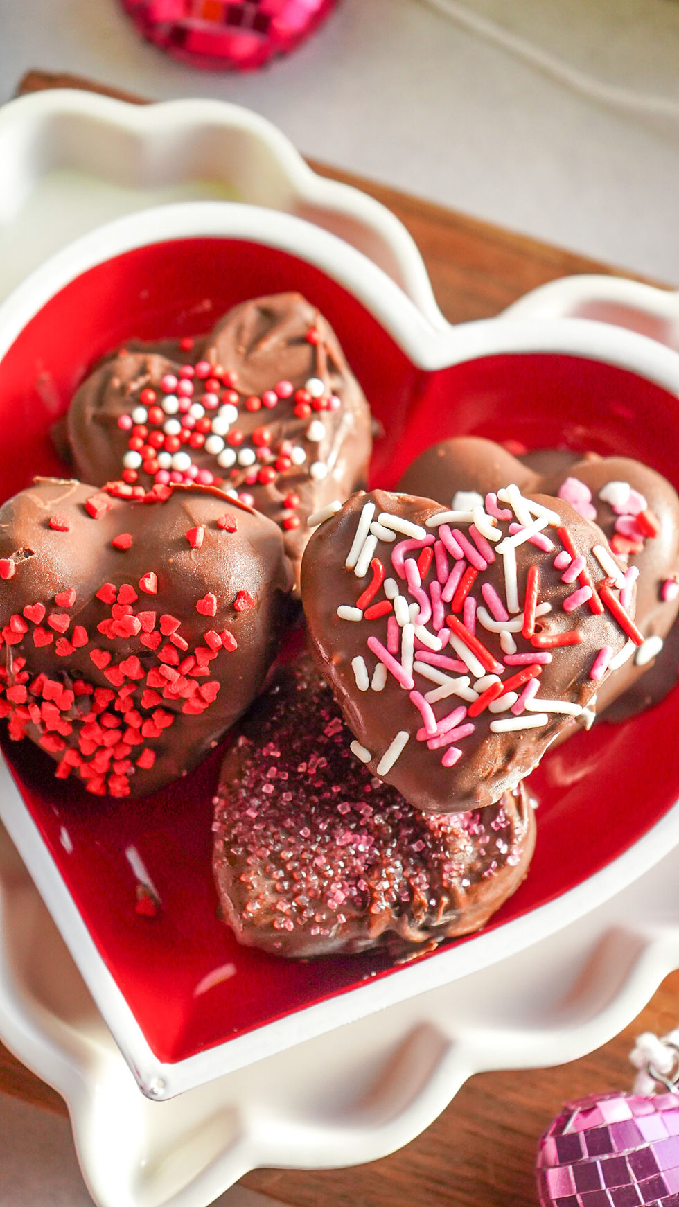 White Chocolate Strawberry Ice Cream Bites