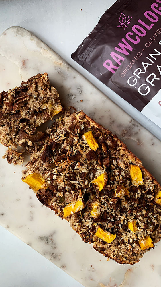 Chocolate Coconut Mango Bread
