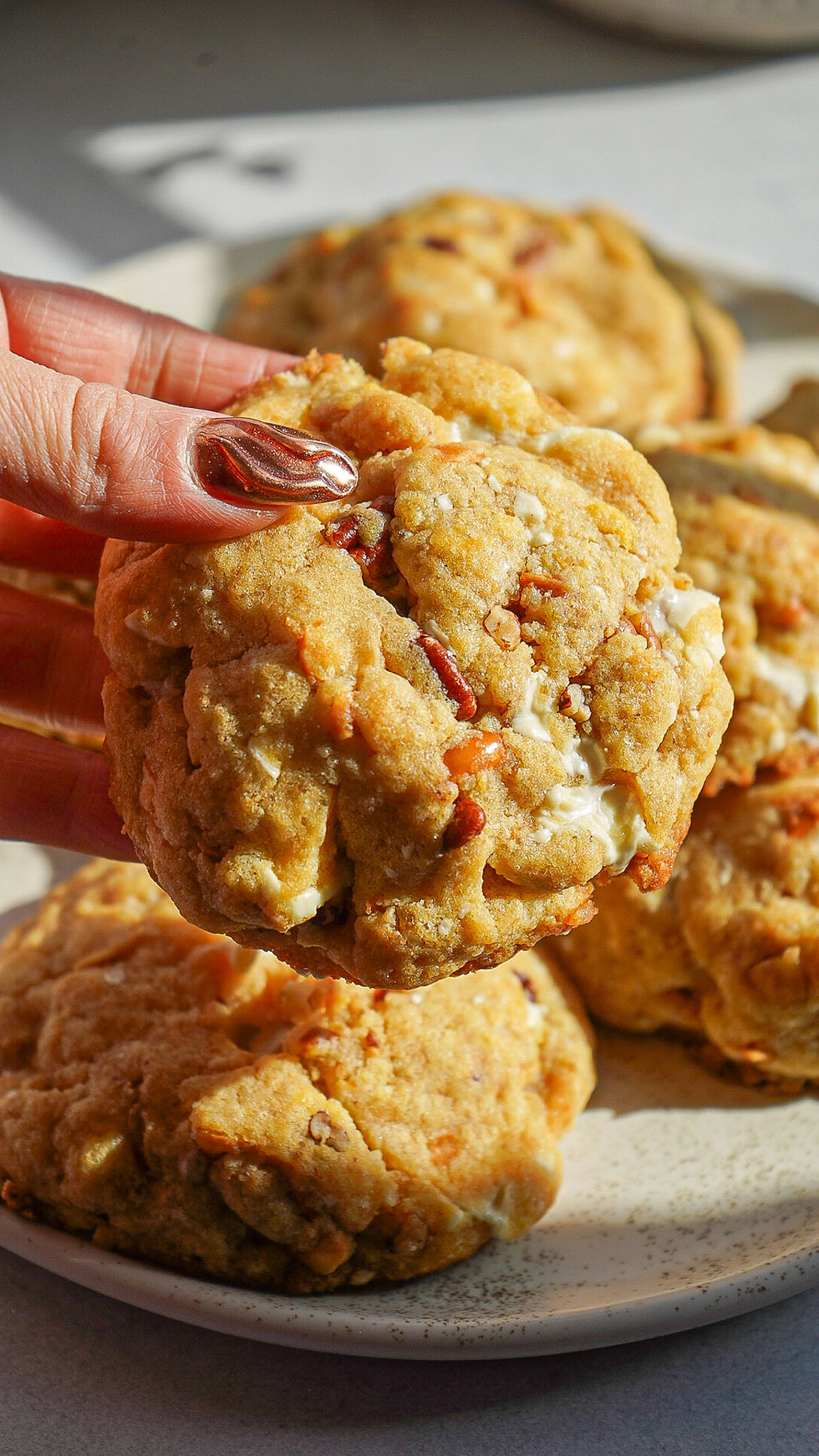 Salted White Chocolate Coconut Cookies