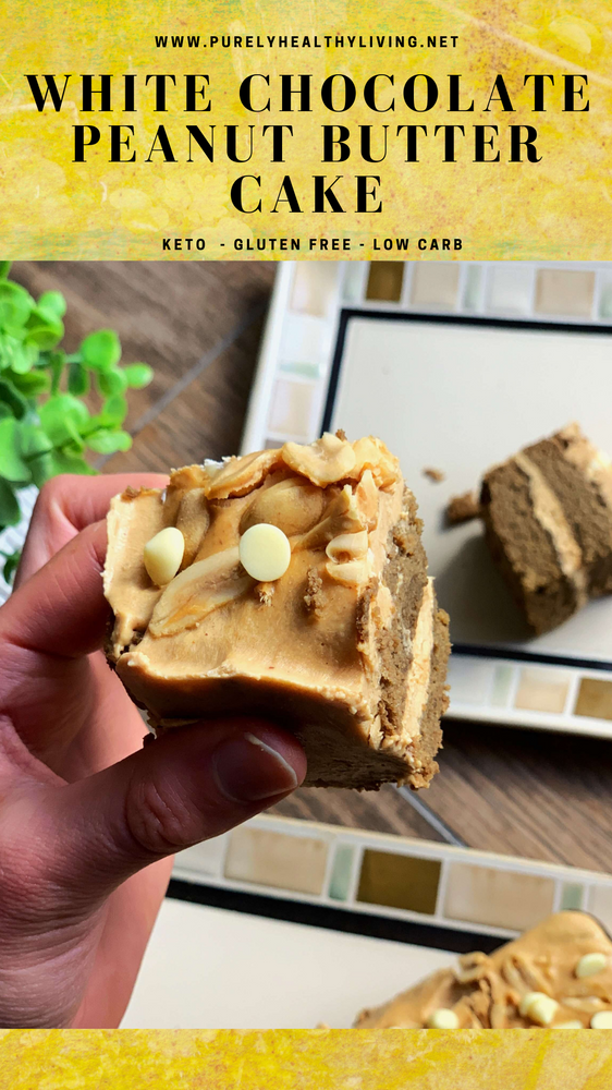 White Chocolate Peanut Butter Cake (Keto & Gluten Free)