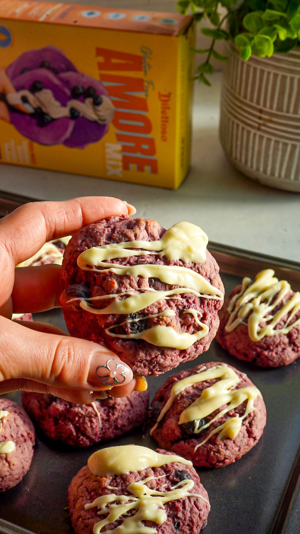 Blueberry White Chocolate Protein Donut Holes
