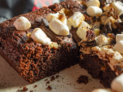 Peppermint Mocha Marshmallow Brownies