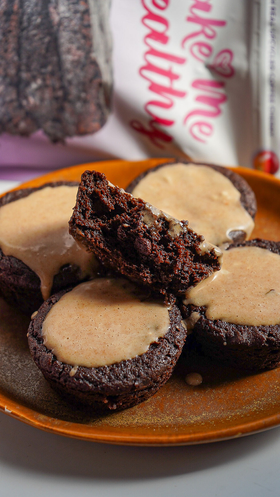 Churro Frosted Vegan Brownies