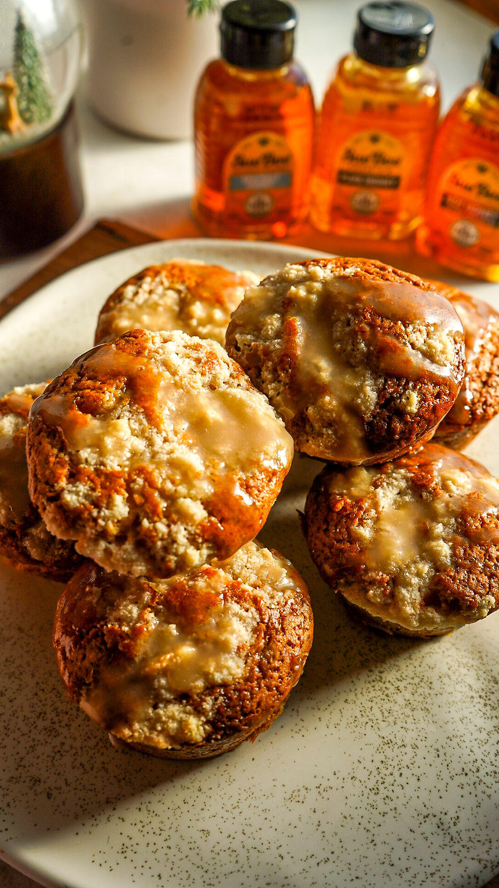 Gingerbread Sea Salt Honey Crumble Muffins