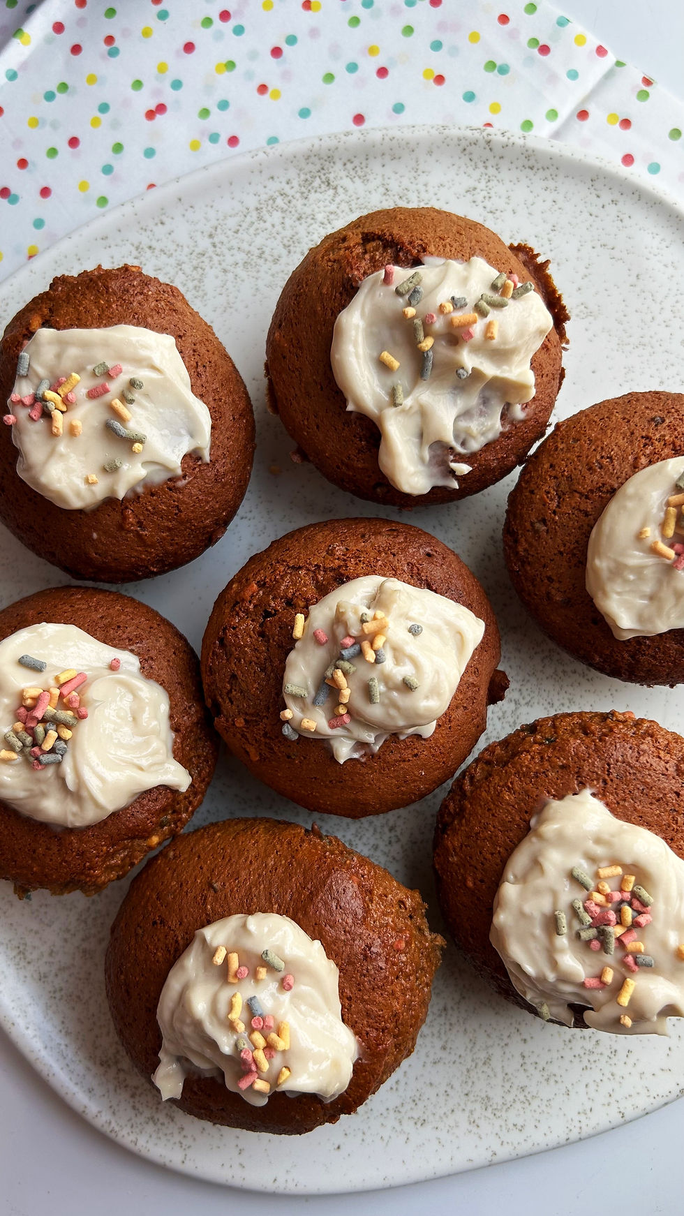 Protein Birthday Sweet Cream Cupcakes