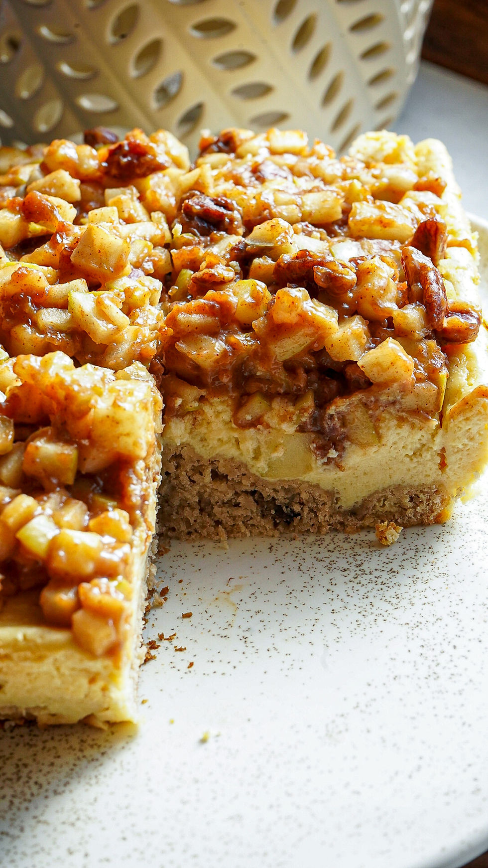 Caramel Apple Ricotta Bars