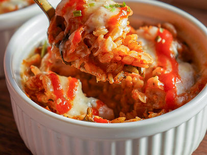 Cheesy Kimchi Rice Bake