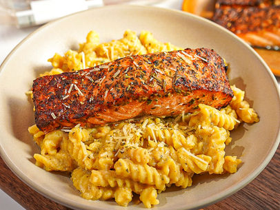 Butternut Squash Tuscan Herb Salmon Pasta