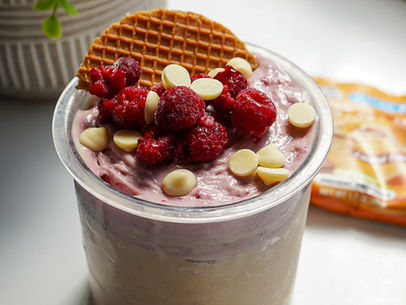 Raspberry Stroopwafel Protein Ice Cream