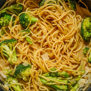 Tahini Miso Broccoli Noodles