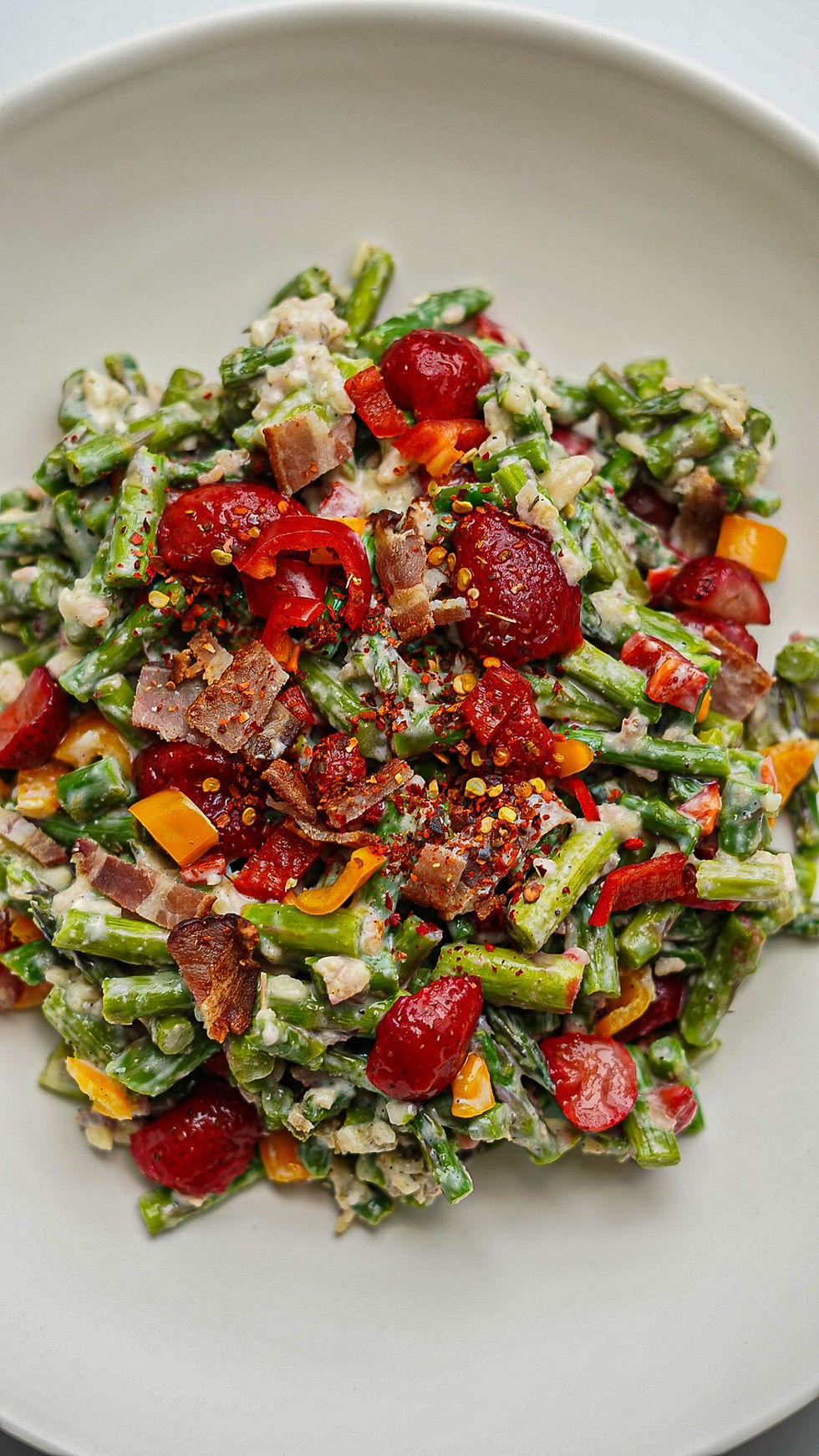 Strawberry Bacon Asparagus Salad