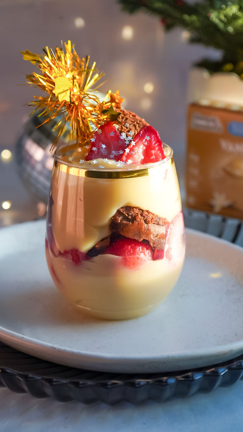 Champagne Brownie Trifle