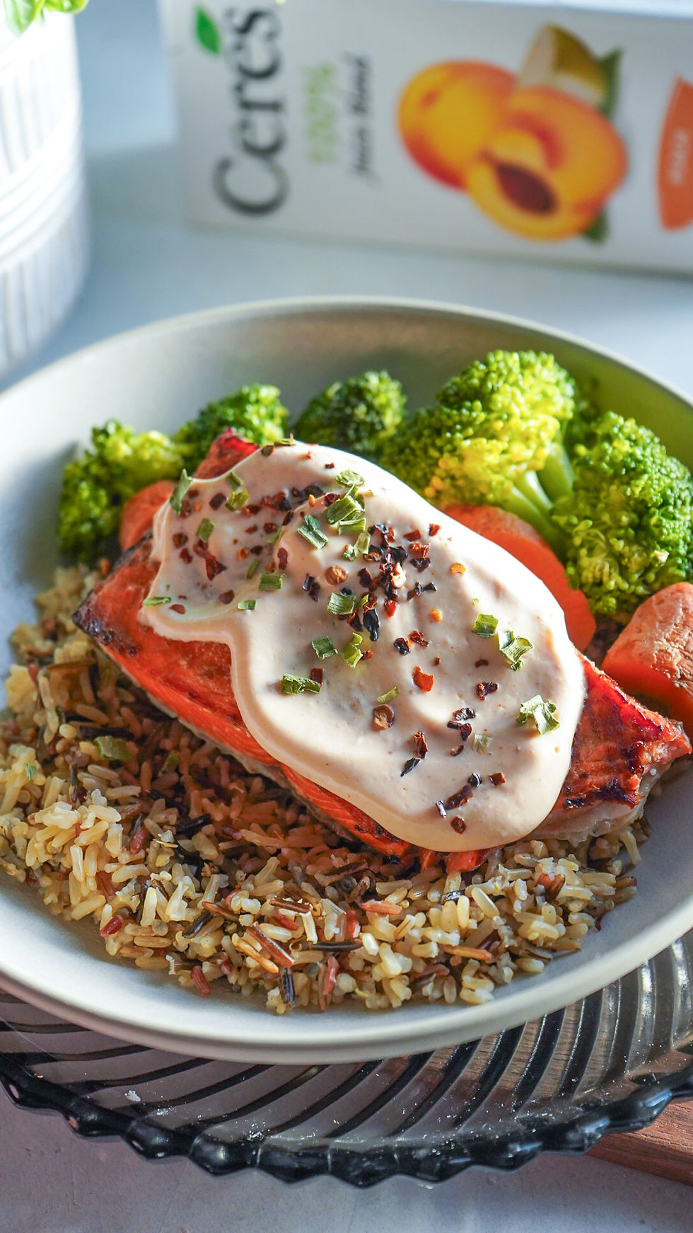 Creamy Feta Peachy Salmon Bites