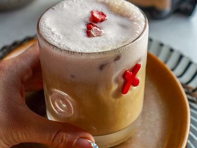 Raspberry Foam Protein Latte