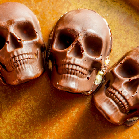 Miso Peanut Butter Chocolate Skulls