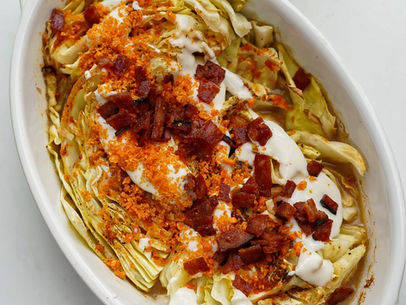 Sweet & Smokey Bacon Baked Cabbage